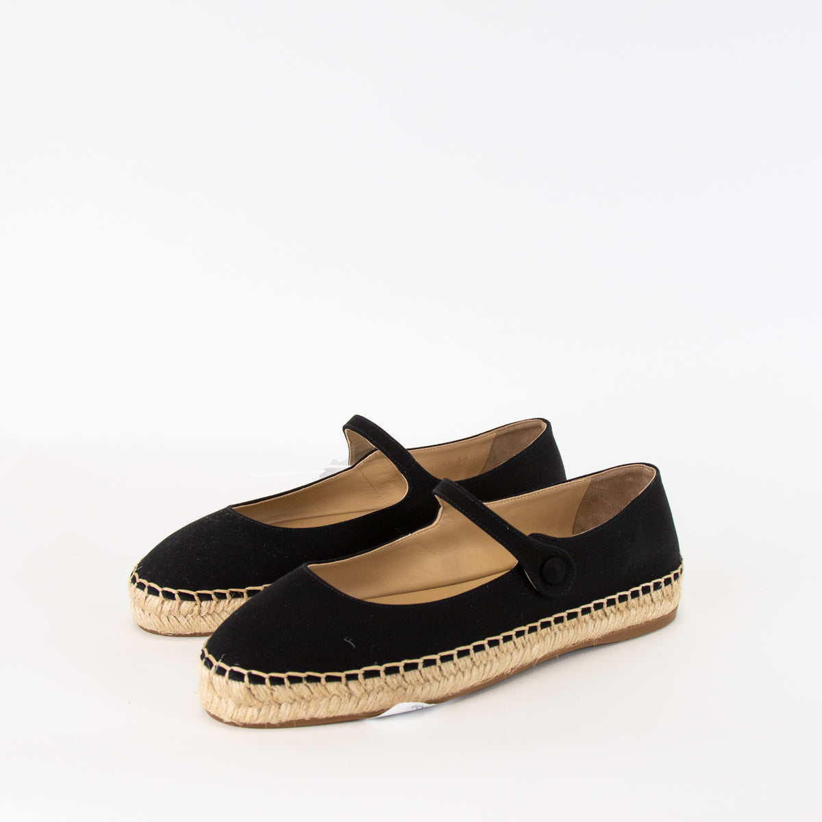 Prada Black Fabric Ballerina Style Flat Espadrilles