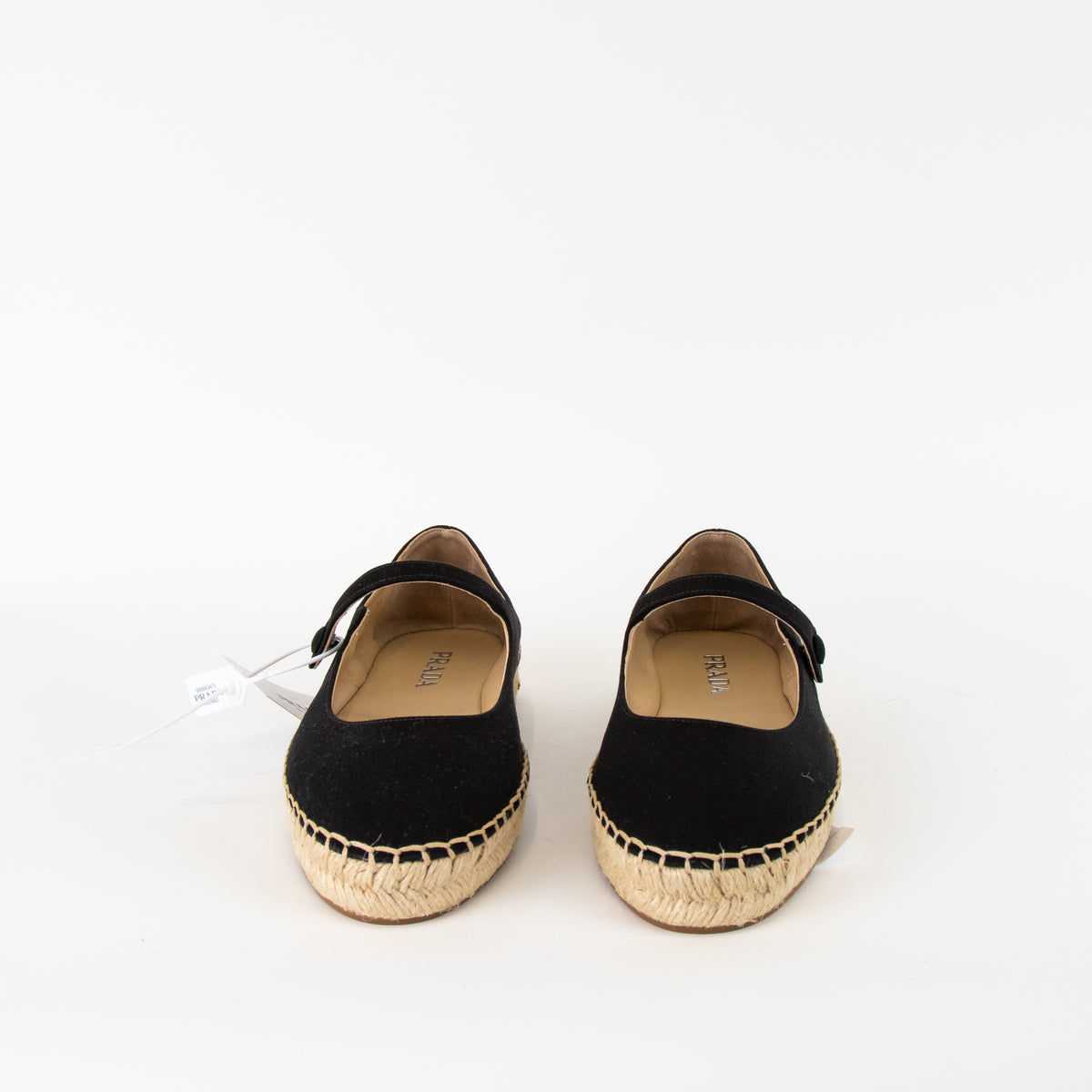 Prada Black Fabric Ballerina Style Flat Espadrilles