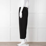 ME + EM Black Side Zip Back Buckle Trousers