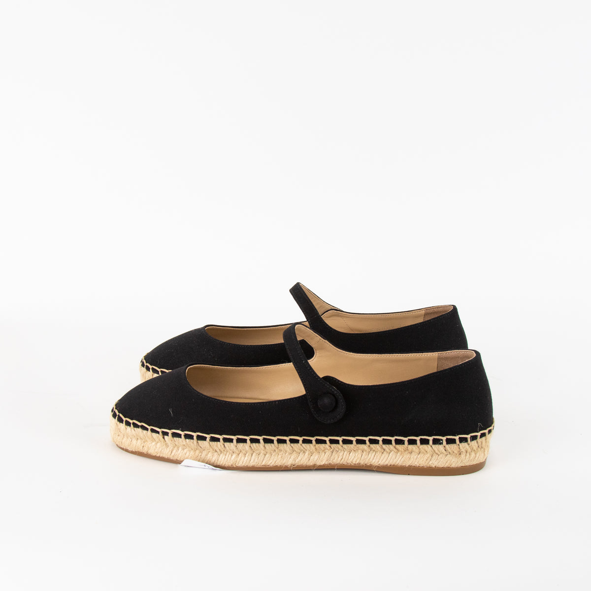 Prada Black Fabric Ballerina Style Flat Espadrilles