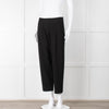 ME + EM Black Side Zip Back Buckle Trousers