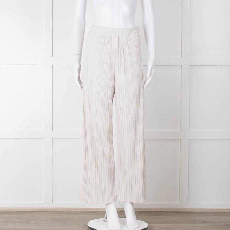 Max Mara Leisure Cream Pleated Trousers