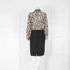 Boutique Moschino Sheer Animal Print & Black Dress