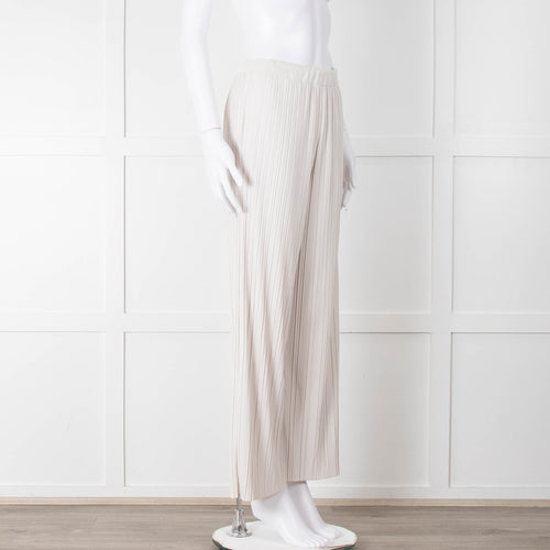 Max Mara Leisure Cream Pleated Trousers
