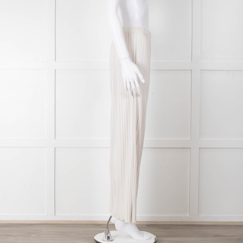 Max Mara Leisure Cream Pleated Trousers