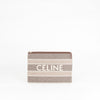Celine Grey And Tan Logo Cloth Clutch Bag