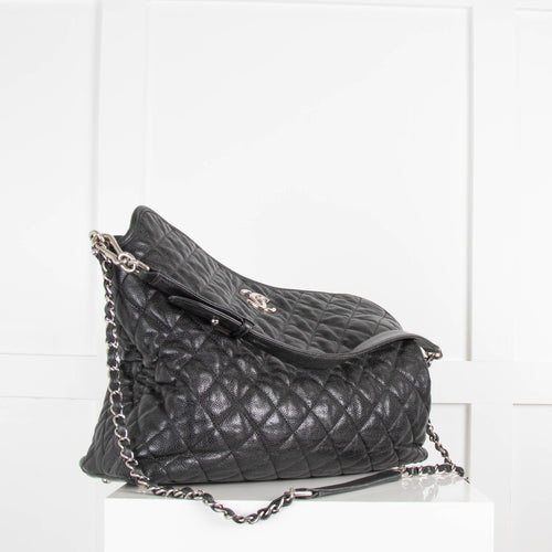 Chanel Black Caviar French Riviera Hobo Bag