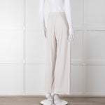 Max Mara Leisure Cream Pleated Trousers