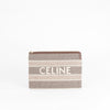 Celine Grey And Tan Logo Cloth Clutch Bag