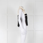 Sandro Cream & Black With Zip Front Wool Mix Tabard