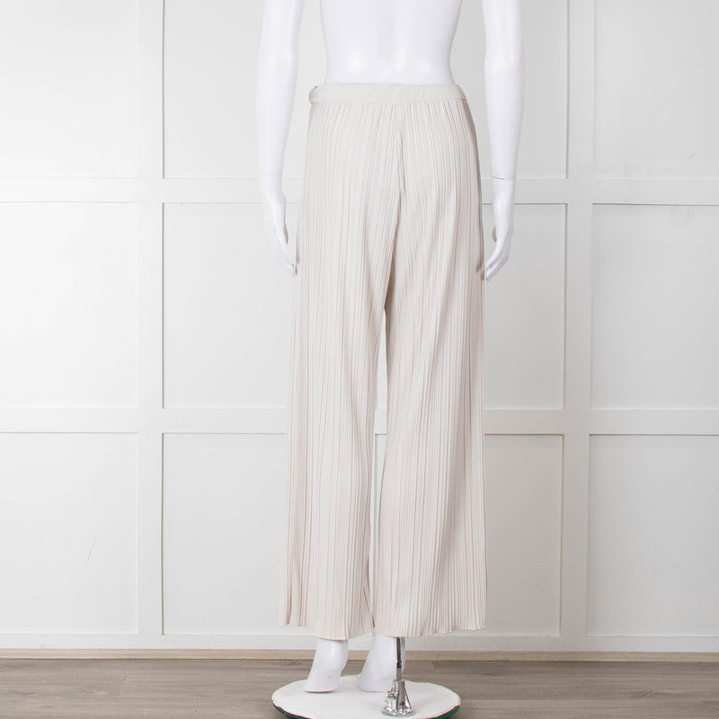 Max Mara Leisure Cream Pleated Trousers