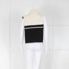Sandro Cream & Black With Zip Front Wool Mix Tabard