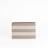 Celine Grey And Tan Logo Cloth Clutch Bag