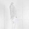 CH Carolina Herrera White Black Polka Dot Cotton Shirt