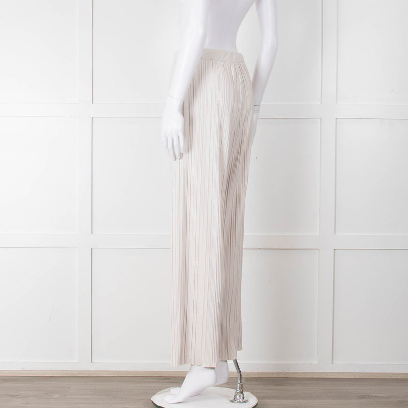 Max Mara Leisure Cream Pleated Trousers