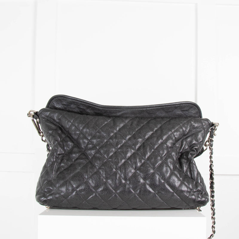 Chanel Black Caviar French Riviera Hobo Bag