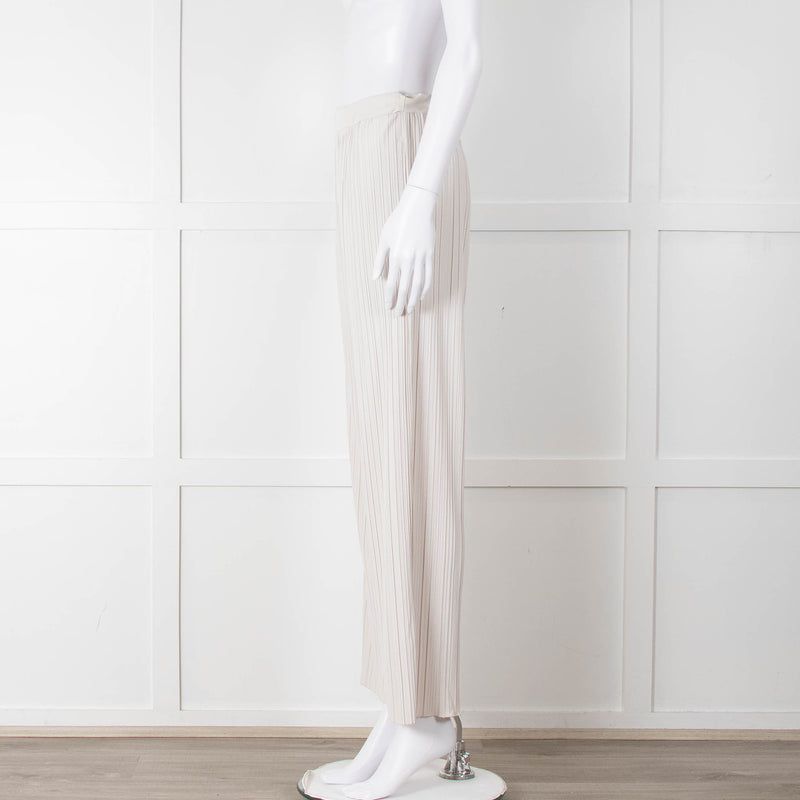 Max Mara Leisure Cream Pleated Trousers