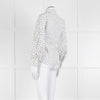 CH Carolina Herrera White Black Polka Dot Cotton Shirt