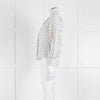 CH Carolina Herrera White Black Polka Dot Cotton Shirt