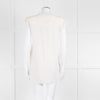 Sandro Cream Lace Trim Sleeveless Top
