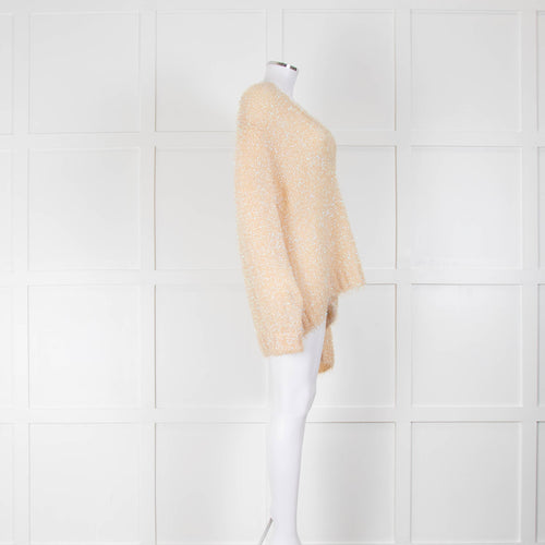 Raey Gold Sparkly Lurex  Knitted Jumper