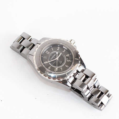 Chanel J12 Metallic Silver Highly Resistant Ceramic Quartz Movement Watch