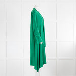 Joseph Green Silk Shirt Dress with Tie Neck