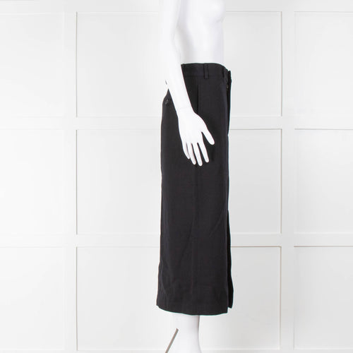 Raey Navy Midi Skirt