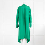 Joseph Green Silk Shirt Dress with Tie Neck