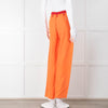 Serena Bute Orange Red Trim Draw String Trousers