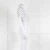 Staud White Black Polka Dot Cropped Shirt