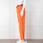 Serena Bute Orange Red Trim Draw String Trousers