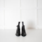 Celine Black Leather Jodphur Ankle Boot
