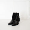 Celine Black Leather Jodphur Ankle Boot