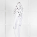 Staud White Black Polka Dot Cropped Shirt