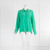 Equipment x Kate Moss Green Silk Top