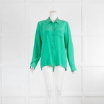 Equipment x Kate Moss Green Silk Top