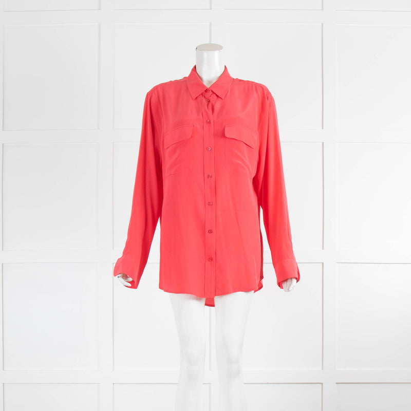 Equipment Pink Silk Button Down Shirt
