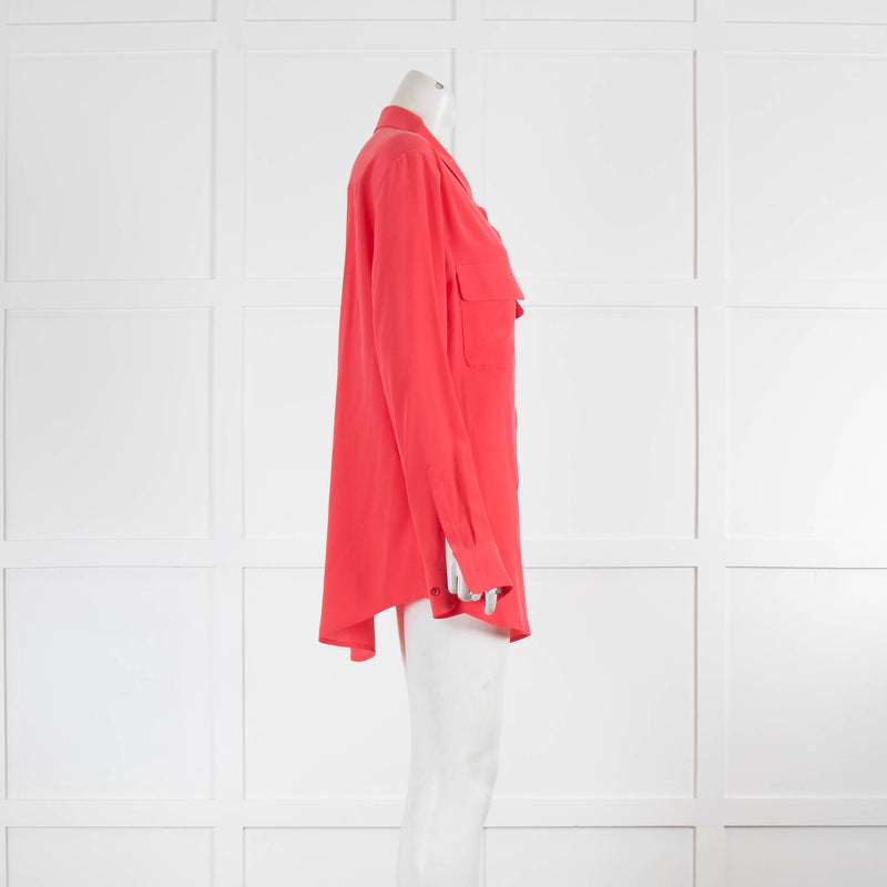 Equipment Pink Silk Button Down Shirt