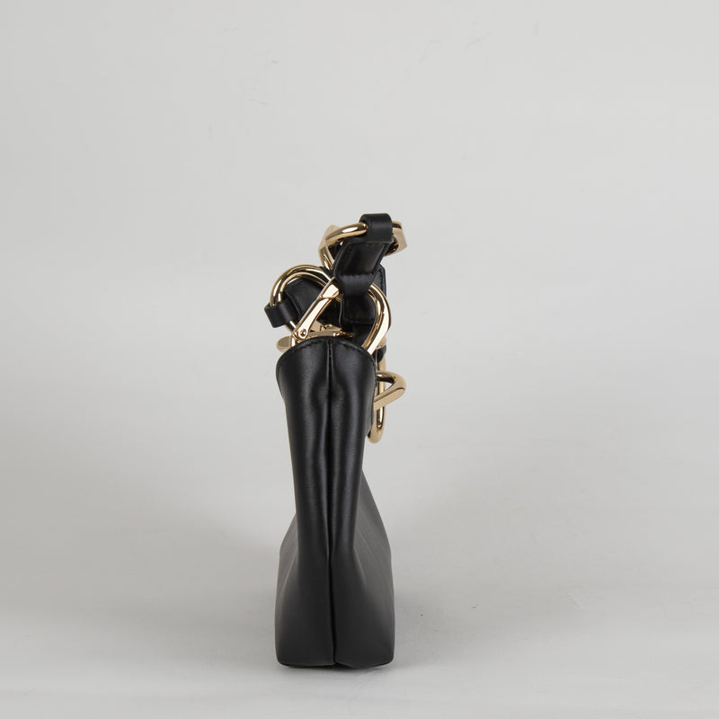 Anine Bing Black Mini Jody Bag With Gold Link Chain