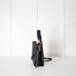 Coccinelle Black Grainy Leather Boheme Shoulder Bag