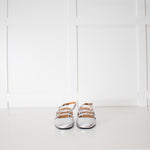 Les Souliers Sezane Silver Slingback Shoes