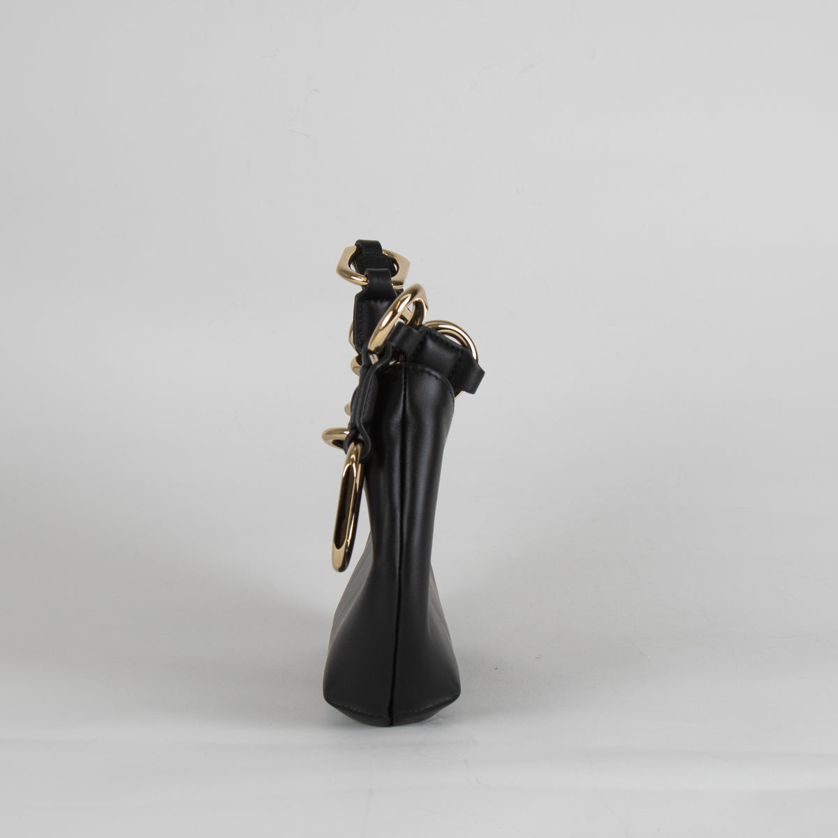 Anine Bing Black Mini Jody Bag With Gold Link Chain