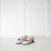 Les Souliers Sezane Silver Slingback Shoes