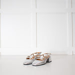 Les Souliers Sezane Silver Slingback Shoes