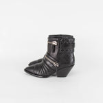 Giuseppe Zanotti Black Leather Ankle Boots With Zips