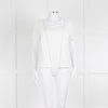 Claudie Pierlot White Scallop Front Detail Short Sleeve Top