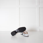 Les Souliers Sezane Silver Slingback Shoes