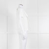 Claudie Pierlot White Scallop Front Detail Short Sleeve Top