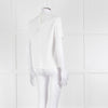 Claudie Pierlot White Scallop Front Detail Short Sleeve Top
